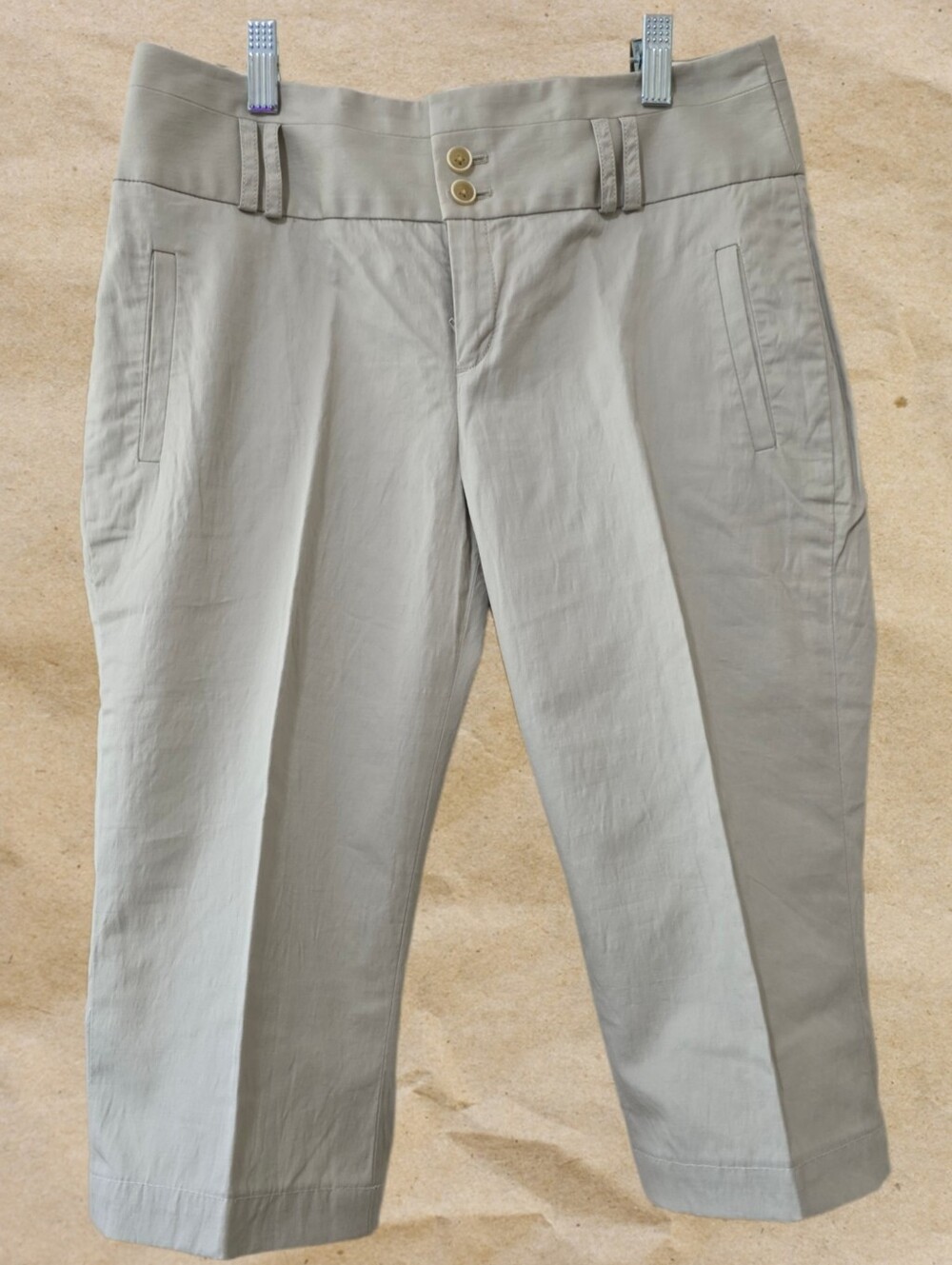 Banana Republic Women Martin Fit Stretch Capri — Light Khaki
